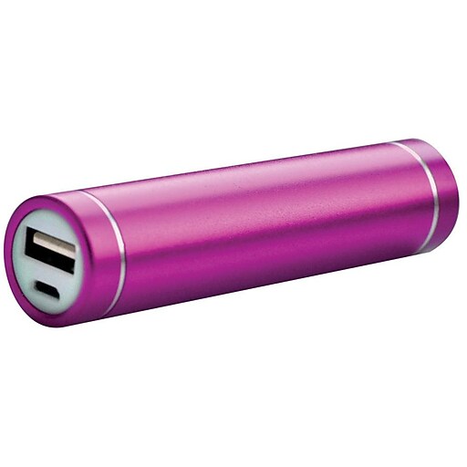 iPM Portable USB 2600mAh Universal Flash Charger, Hot Pink, 2/Pack at