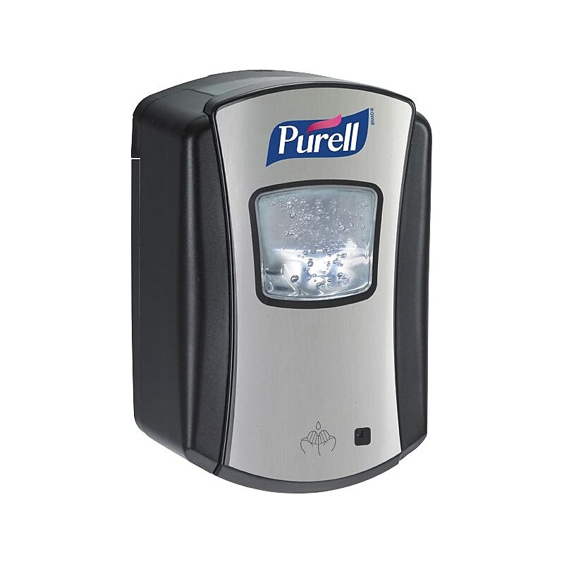 PURELL Advanced LTX-7 Automatic Wall Mounted Hand Sanitizer Dispenser, Black/Chrome (1328-04) image 1