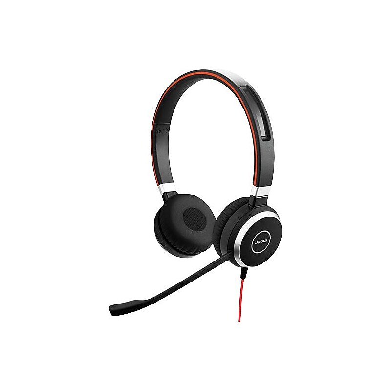Jabra Evolve 40 MS Stereo Noise Canceling Headset Microphone, Over-the-Head, Multicolor (6399-823-109) image 1