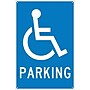 National Marker "Handicapped Parking" Parking Sign, 18" x 12", Aluminum (TM94G)~#|#~s0921495_sc7