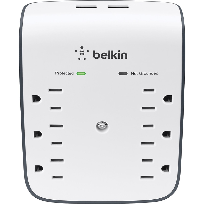 Belkin SurgePlus 6 Outlet Home/Office, 900 Joules, White (BLKBSV602TT) image 1