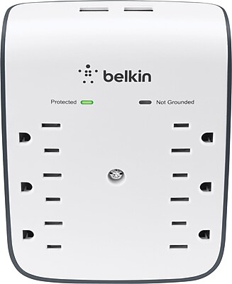 Belkin SurgePlus 6 Outlet Home/Office, 900 Joules, White (BLKBSV602TT) Simolary simolary.com