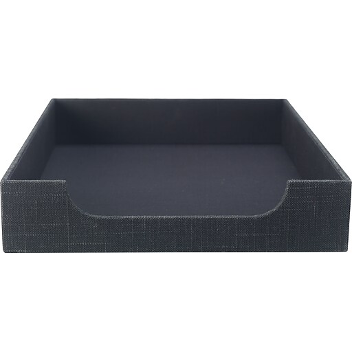 Staples® Cloth Paper Tray, Charcoal Staples