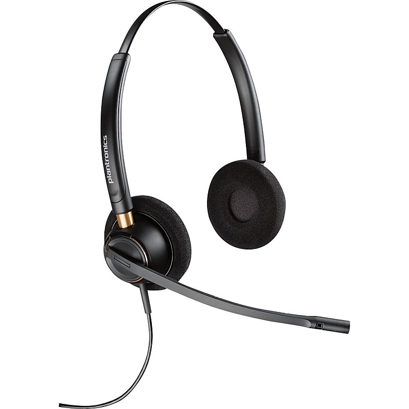 Poly EncorePro HW520 Binaural Customer Service Headset, Black  (783P6AA#ABA) image 1