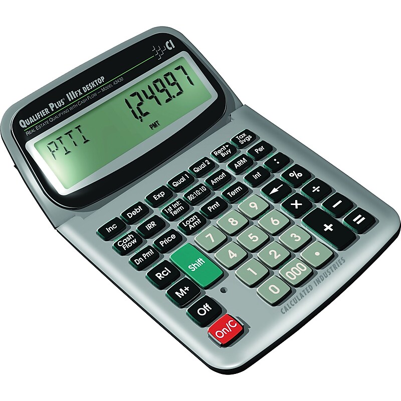 Calculated Industries Qualifier Plus IIIFX (43430) Real Estate & Mortgage Calculator, Silver/Black image 1