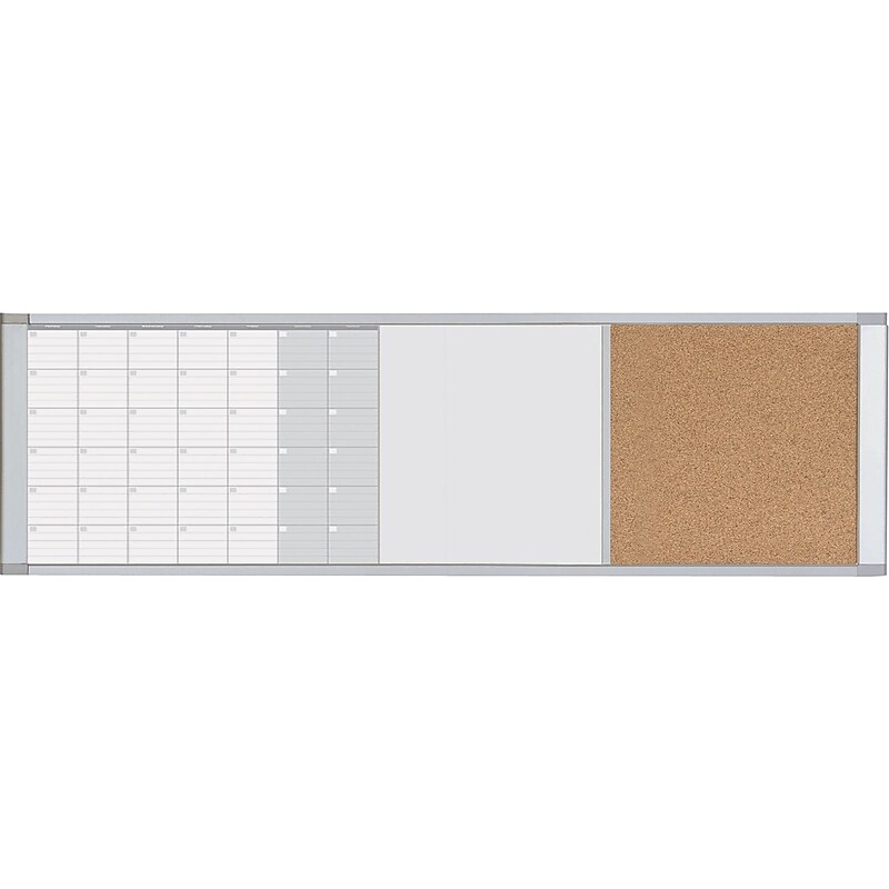 MasterVision Magnetic Calendar Combo Board, White, 18" X 48" X 3/4" (XA429993700) image 1