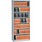 Tennsco Open Fixed Shelf Lateral File, Light Gray, 7-Shelf, 87"H