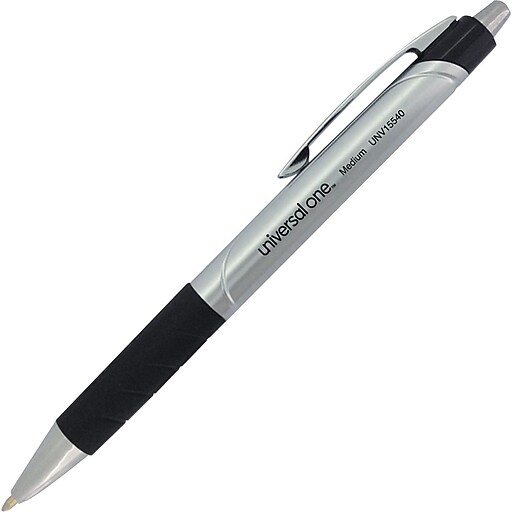 Advanced Ink Retractable Gel Pen, Black Ink, Silver Barrel, 1.0 Mm
