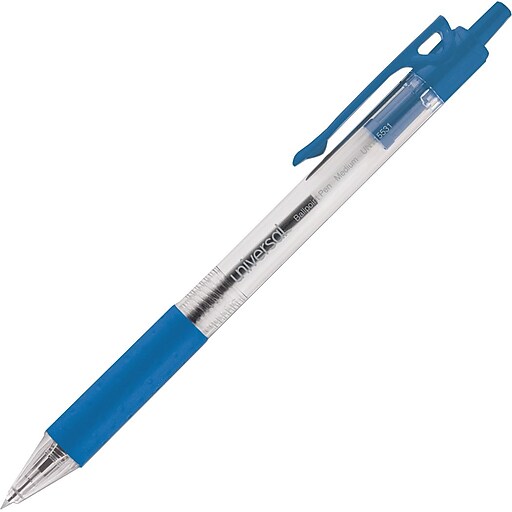 Shop Staples for Economy Retractable Ballpoint Pen, Blue Ink, Clear