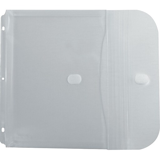 CLine Poly Binder Pockets, 3Hole Punched, Clear, 5/Pack (CLI57537