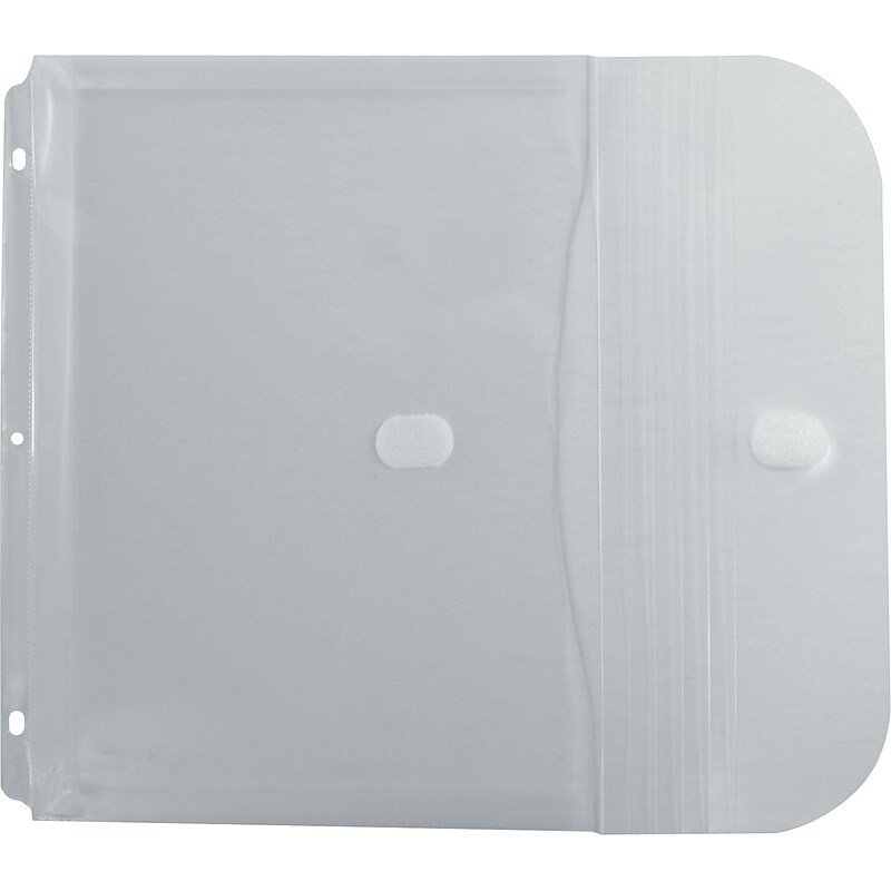 C-Line Poly Binder Pockets, 3-Hole Punched, Clear, 5/Pack (CLI57537) image 1