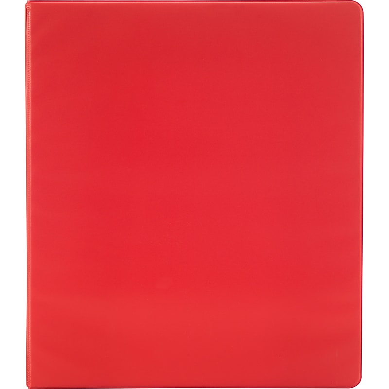 Simply 1 1/2" 3-Ring Non-View Binders, Red, 12/Pack (26583CT) image 1