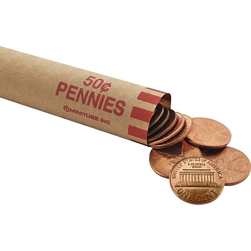 MMF Industries™ Nested Preformed Coin Wrappers, .50 Pennies, Red at