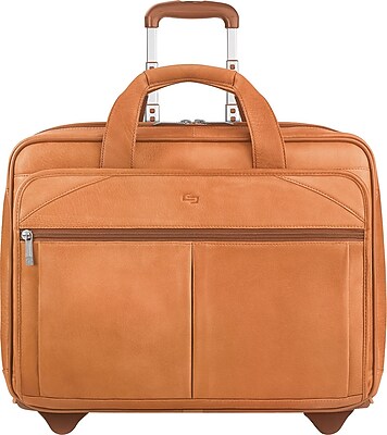 leather rolling laptop case