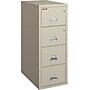 FireKing Vertical File Cabinet, 4-Drawer, Parchment, 52 3/4"H x 17 11/16"W x 31 9/16"D~#|#~s0929538_sc7