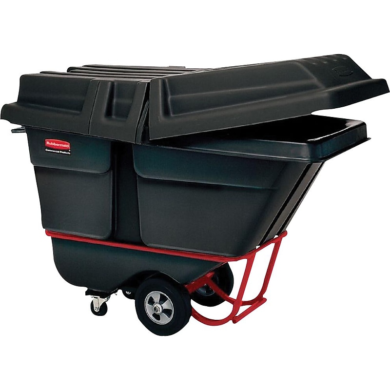 Rubbermaid® Commercial Cube Truck, Heavy Duty Tilt Truck, Black (FG131600BLA) image 1