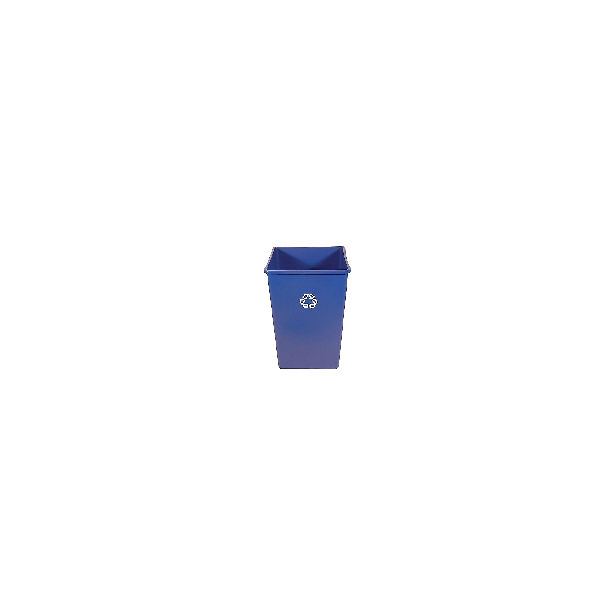 Rubbermaid Untouchable Recycling Waste Containers, Square w/PCR Content, Clue, 50 gallon Simolary simolary.com