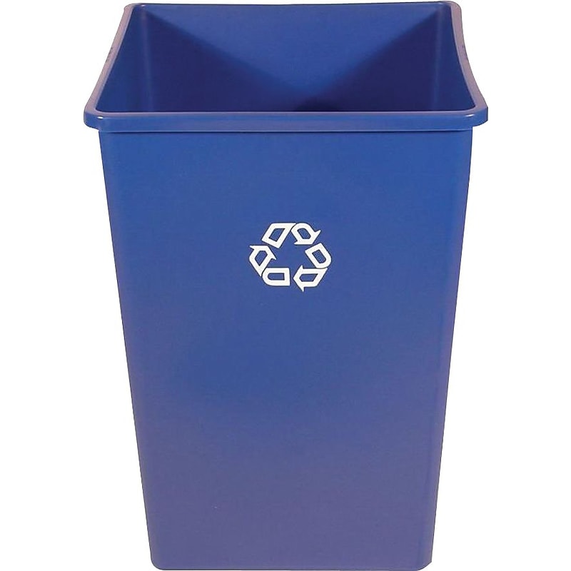 Rubbermaid® Untouchable® Recycling Waste Containers, Square w/PCR Content, Clue, 50 gallon image 1
