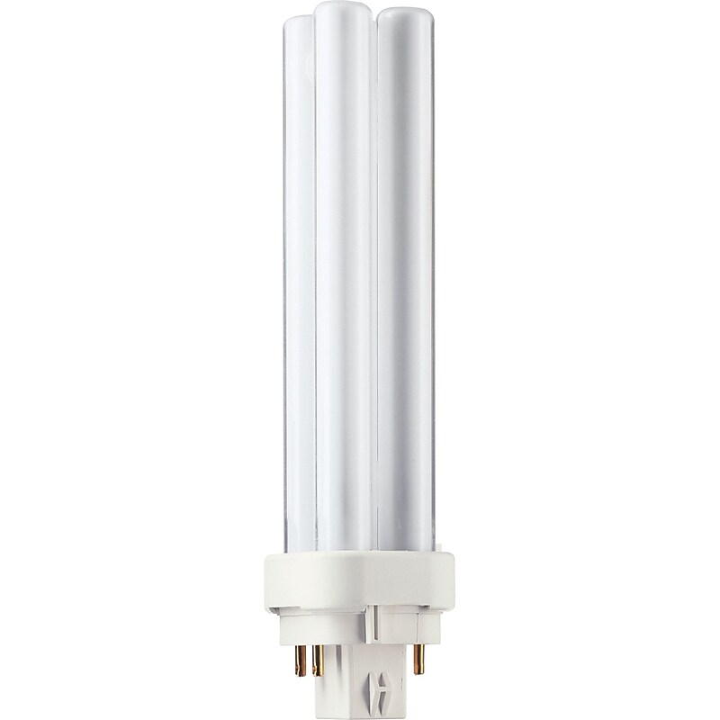 Philips Compact Fluorescent PL-C Lamp, 18 Watts, 4-Pin, Neutral White, 10PK image 1