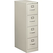 HON 510 Series 4-Drawer Vertical File Cabinet, Locking, Letter, Light Gray, 25" (H514PQ)