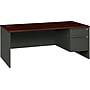 HON® 38000 Series 72'' Right Pedestal Desk, Mahogany/Charcoal (H38293RNS)~#|#~s0932748_sc7