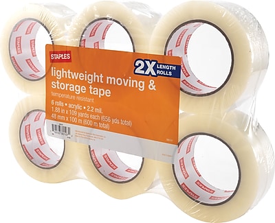 Staples® Lightweight Moving and Storage Packing Tape, 1.88\