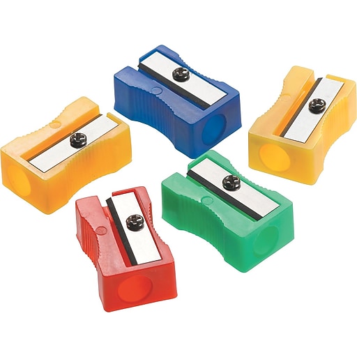 OneHole Manual Pencil Sharpeners, Assorted, 24/Pk (15993) Staples