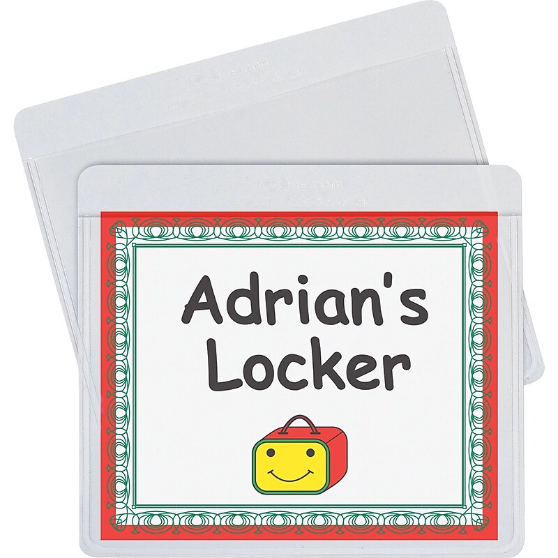 Self-Adhesive Labeling Pockets, Top Load, 3 3/4 x 3, Clear, 25/Pk image 1