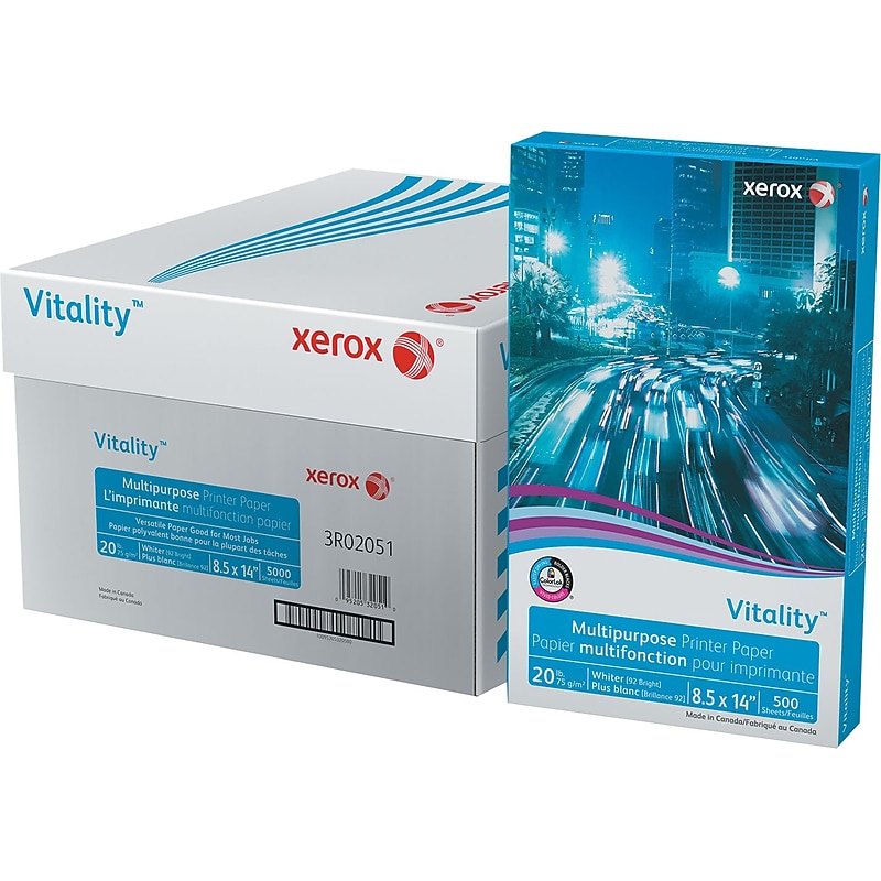 Xerox 8.5" x 14" Business Paper, 20 lbs., 92 Brightness, Legal, White, 5000/Carton (3R02051CT) image 1