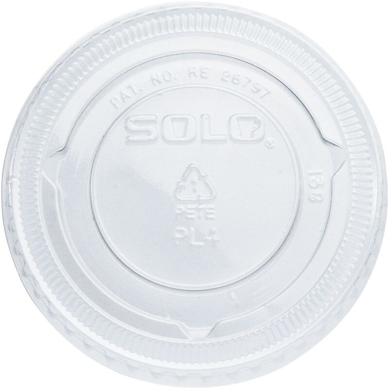 Solo Portion Plastic Portion Container Lids,  4 oz., Clear, 2500/Carton (PL4N) (PL4N) image 1
