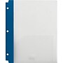 Staples 3-Hole Punched 2-Pocket Portfolio Folder, Frosted Navy (26176)~#|#~s0935392_sc7