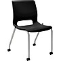 HON Motivate Stacking Chair, Onyx Shell, Textured Platinum Frame, 2 per Carton~#|#~s0935689_sc7
