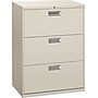 HON Brigade 600 Series H673 3-Drawer Lateral File Cabinet, Locking, Letter/Legal, Light Gray, 30" (HON673LQ)~#|#~s0937288_sc7