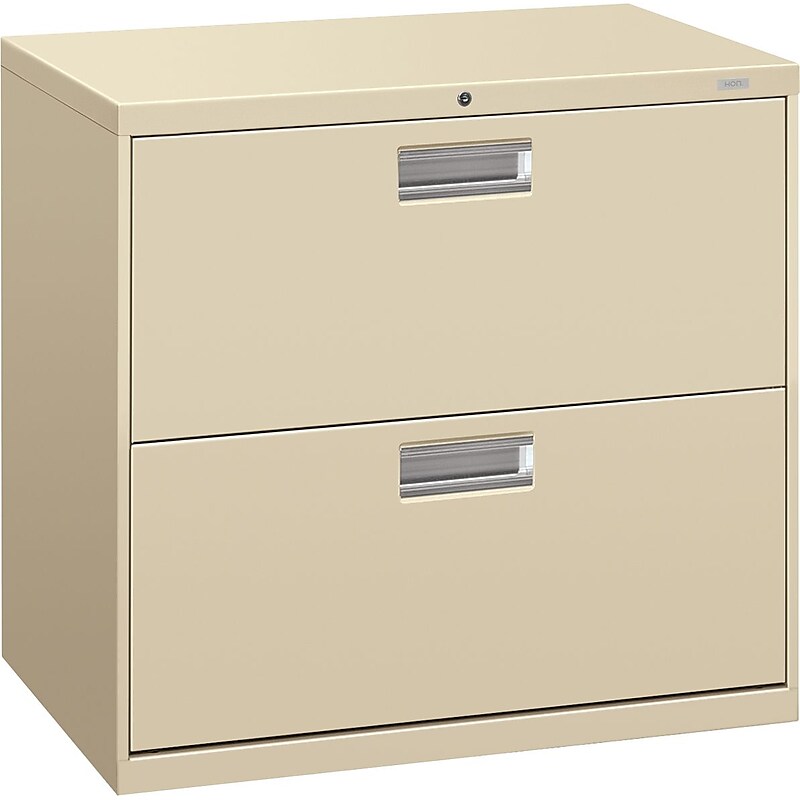 HON® Brigade® 600 Series Lateral, 2-Drawer, Putty, 19.25"D image 1