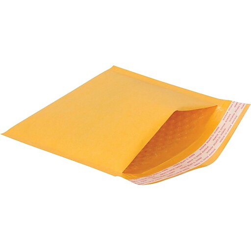 Staples CD Bubble Mailer, Gold Kraft, 71/4"x71/4", 25/Pack (27254