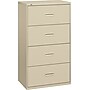 HON 4 Drawers Lateral File Cabinet, Letter/Legal, Putty, 36"W (BSX484LL)~#|#~s0939583_sc7