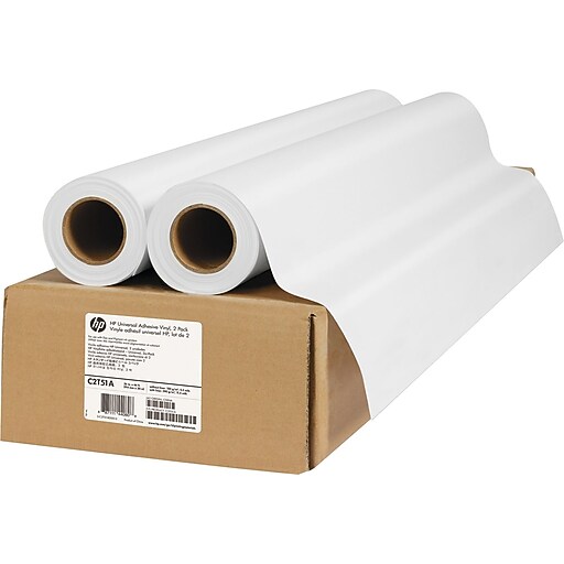HP Universal Adhesive Vinyl Wide Format CAD Paper, 36" x 66', Matte