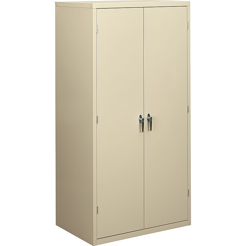 HON Brigade 72" Storage Cabinet with 6 Shelves, Putty (PHS-60) image 1