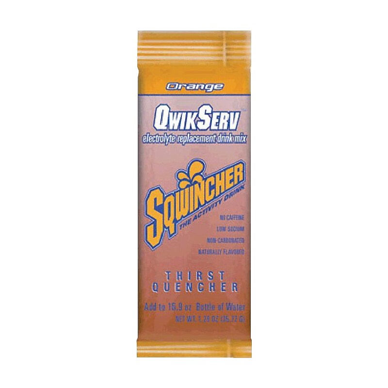Sqwincher QwikServ Orange Powder Drink Mix, 16.9 oz., 8/Pack image 1