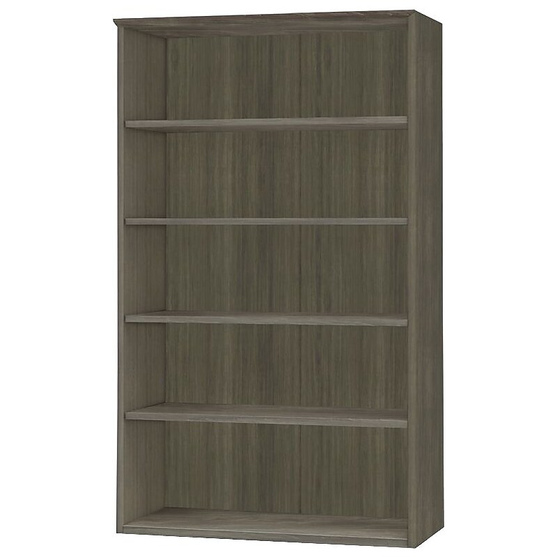 Safco Medina Bookcase, Gray Steel, 5 Shelf, 68"H image 1
