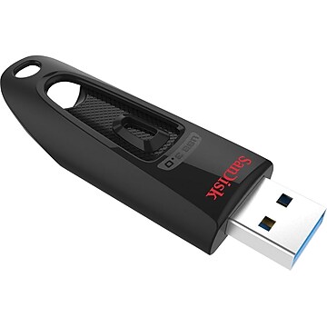 SanDisk Ultra 32GB USB 3.0 Type A Flash Drive, Black/Red (SDCZ48