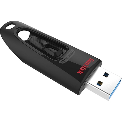 SanDisk 128GB Ultra USB 3.0 Flash Drive - 128 GB - USB 3.0 - Black - 5 Year  Warranty