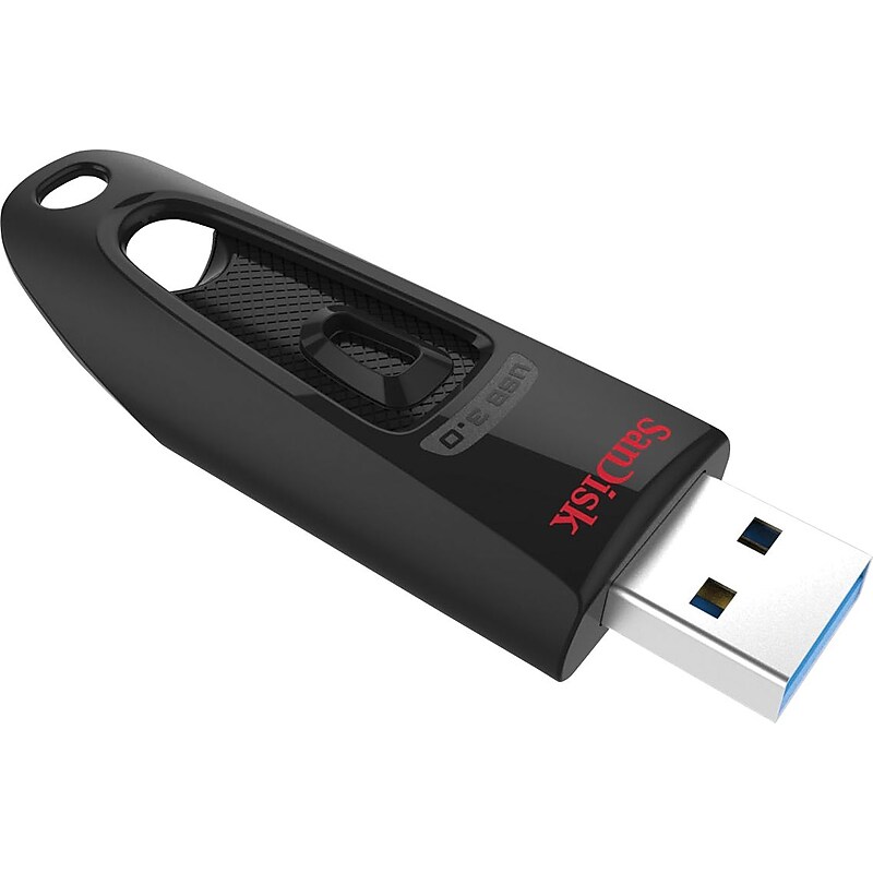 SanDisk Ultra 128GB USB 3.0 Type-A Flash Drive, Black (SDCZ48-128G-A46) image 1