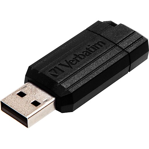 Shop Staples for Verbatim PinStripe USB 2.0 Flash Drive, Black