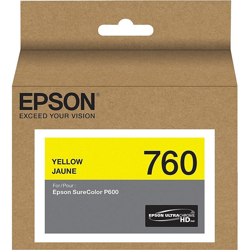 Epson 760 Ultrachrome Yellow Standard Yield Ink Cartridge image 1
