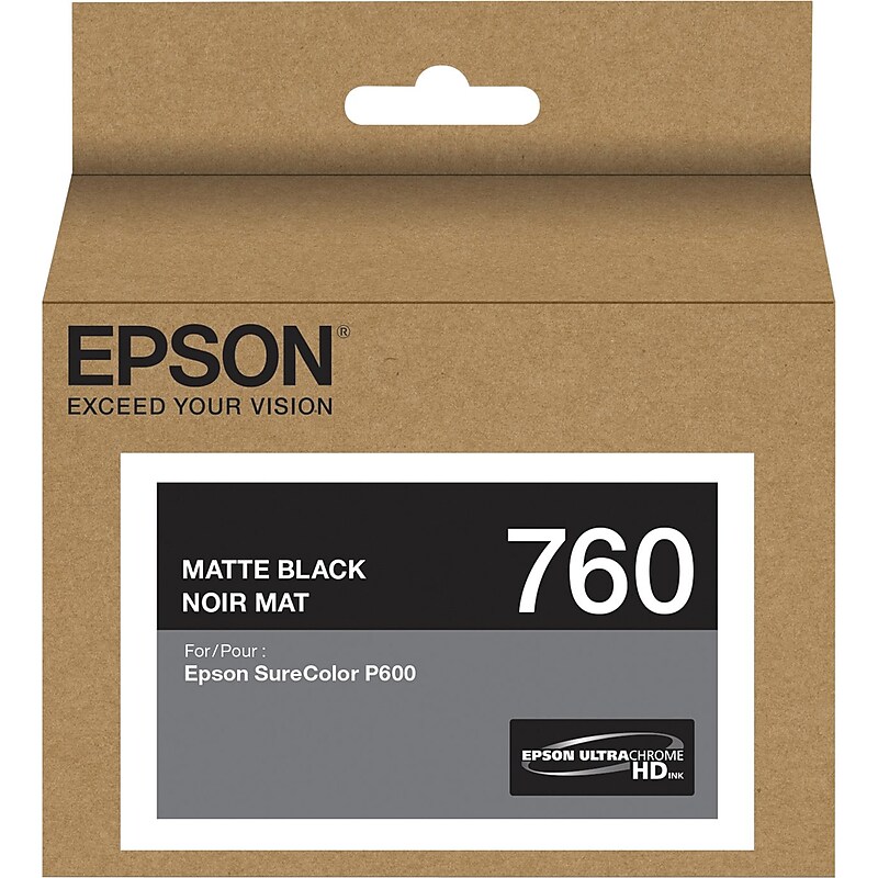 Epson 760 Ultrachrome Black Matte Standard Yield Ink Cartridge image 1