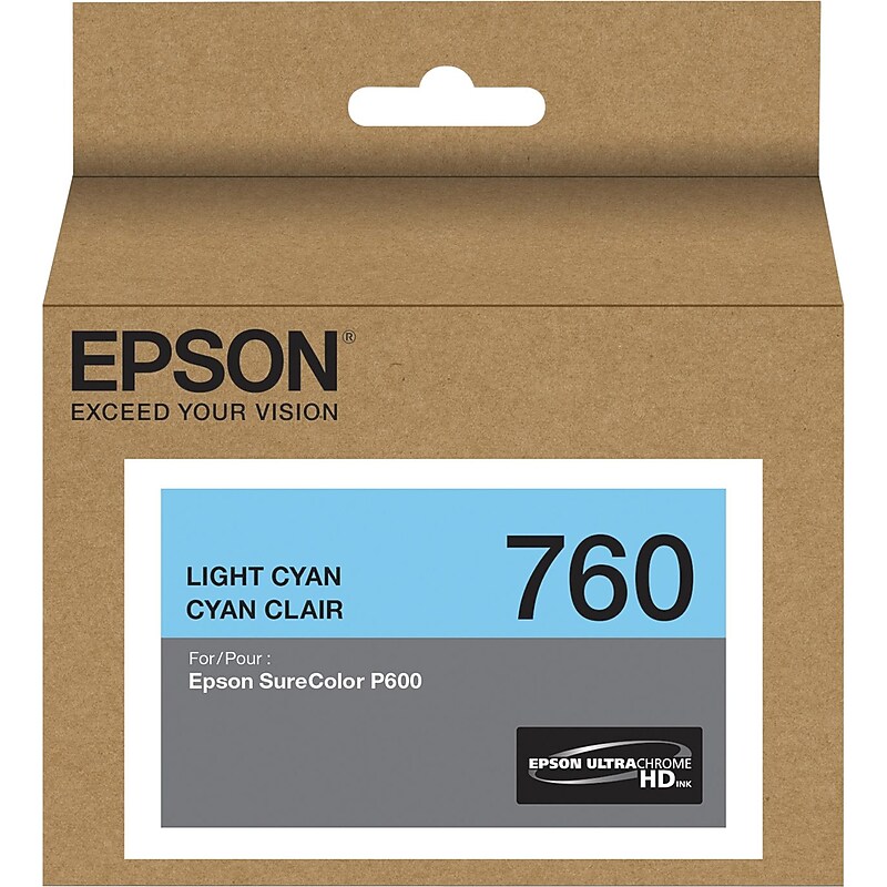 Epson 760 Ultrachrome Light Cyan Standard Yield Ink Cartridge image 1
