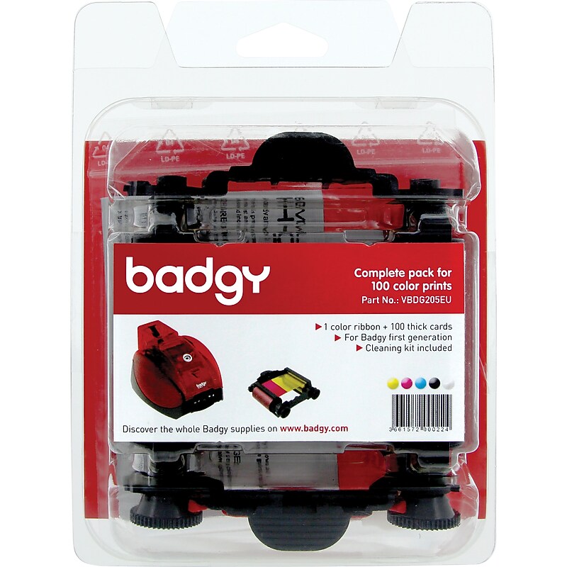 Badgy Thick Consumable Kit, Badgy1 Printer, YMCKO image 1