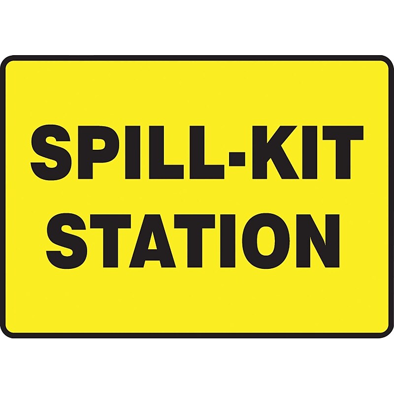 Accuform "SPILL-KIT STATION" Plastic Safety Sign, 7" x 10" (MCHL563VP) image 1