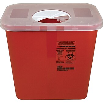 Kendall/Covidien Sharps Containers; 2-Gallon Container with Rotor Lid